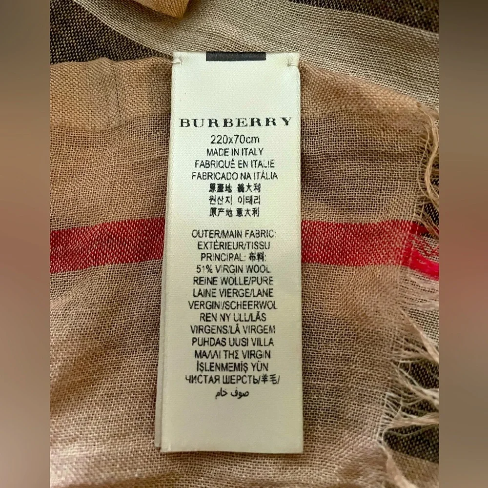 Burberry Wool Shawl/Scarf - Picture 2 of 2